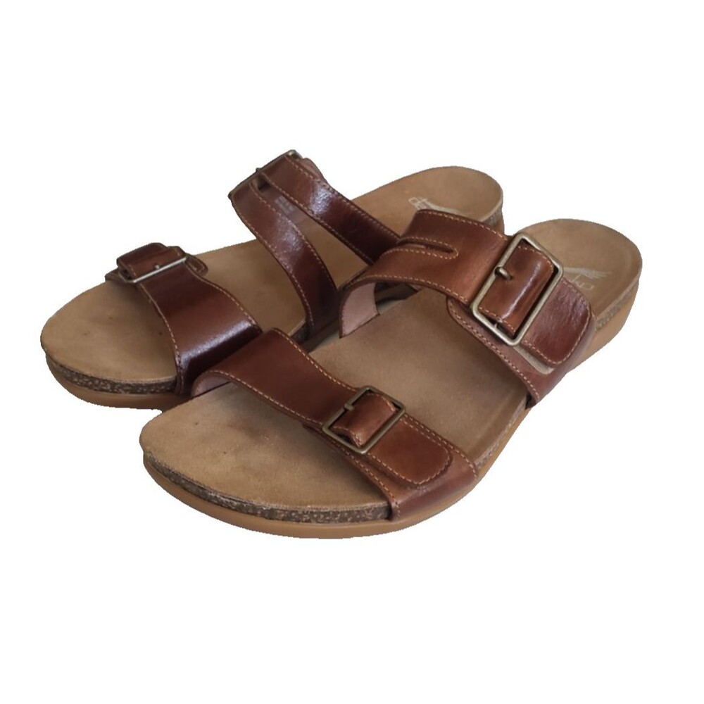 Dansko Rosie Tan Brown Burnished Women's Sandals Size 7.5 - 8 EUR 38